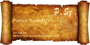 Porcz Szevér névjegykártya